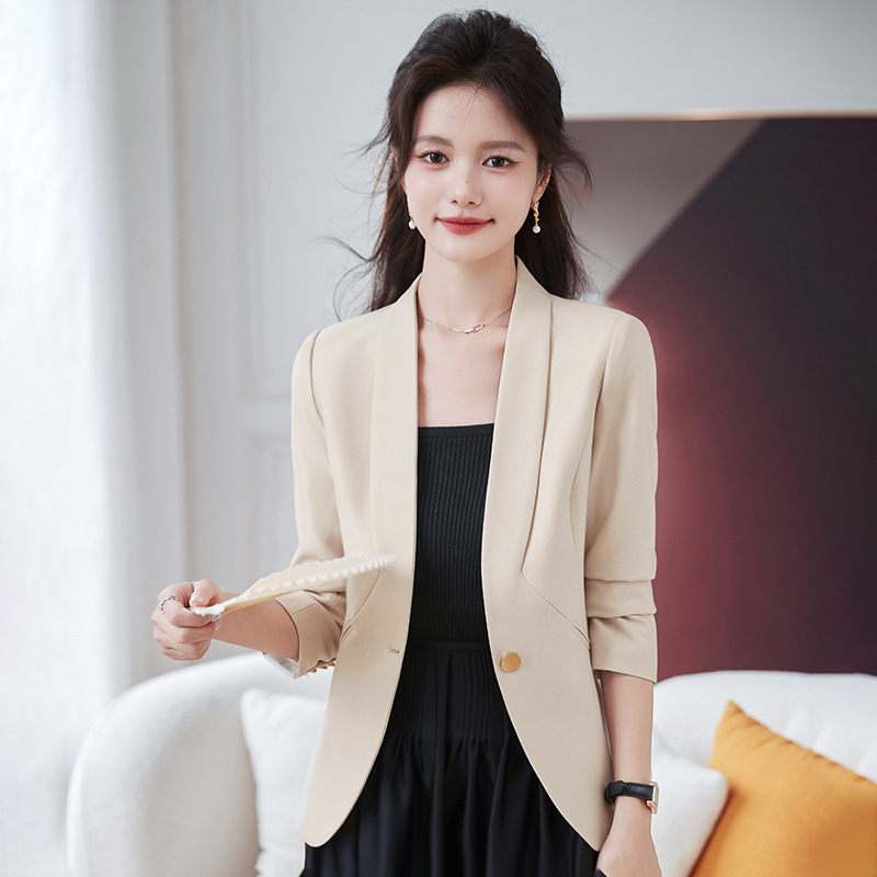 Women Formal Wear With Black Blazer - 女性用長袖ブレザー,フォーマルジャケット,アウター,作業服,ピンク,アプリコットカラー,黒,秋冬,新しいファッション2022