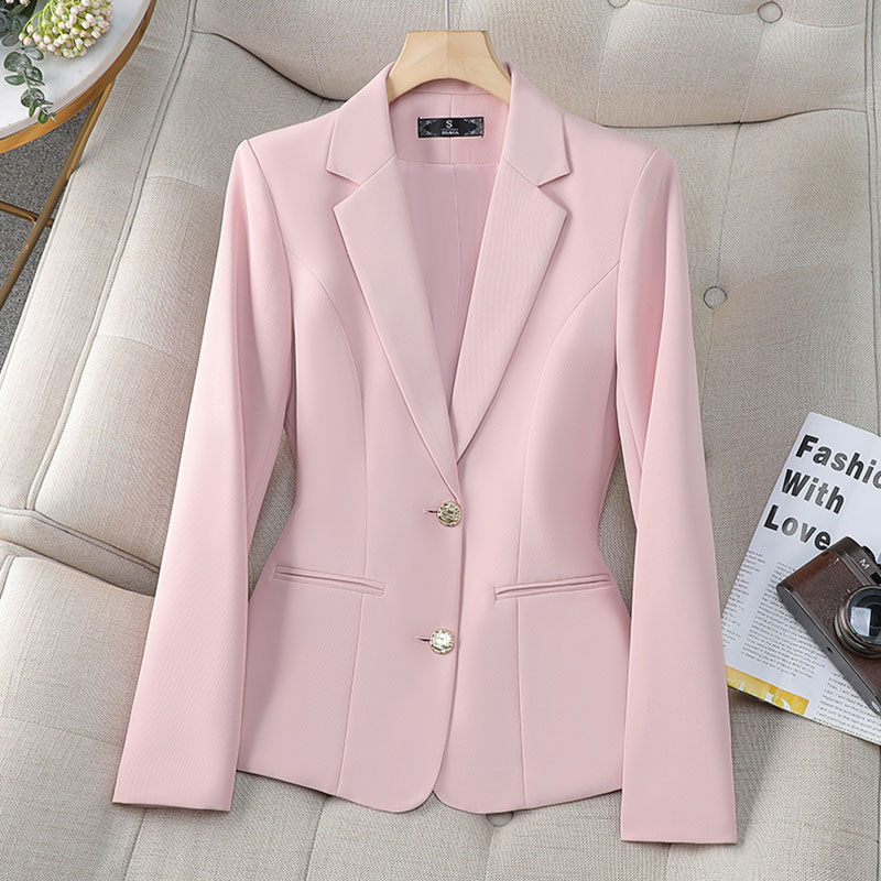 Women'S Formal Wear Jackets - 新しいファッション女性フォーマルブレザーレディースシングルブレスト長袖作業服コート春秋ジャケット女性スーツアウター