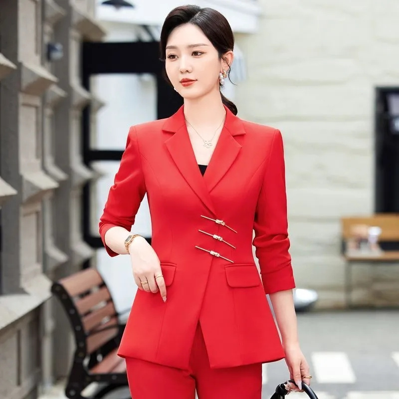 女性用2ピースフォーマルブレザー,ジャケットとパンツスーツ, - Women'S Formal Wear Jackets のレビューと価格