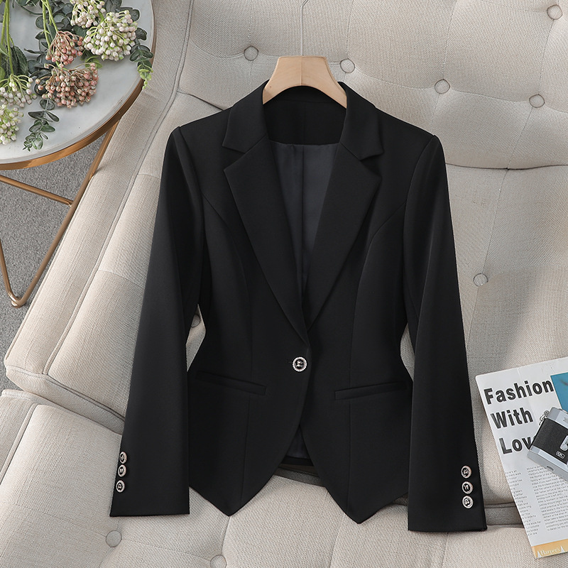 新しいファッション女性フォーマルブレザー女性赤白黒オフィスス - Women'S Formal Wear Jackets のレビューと価格