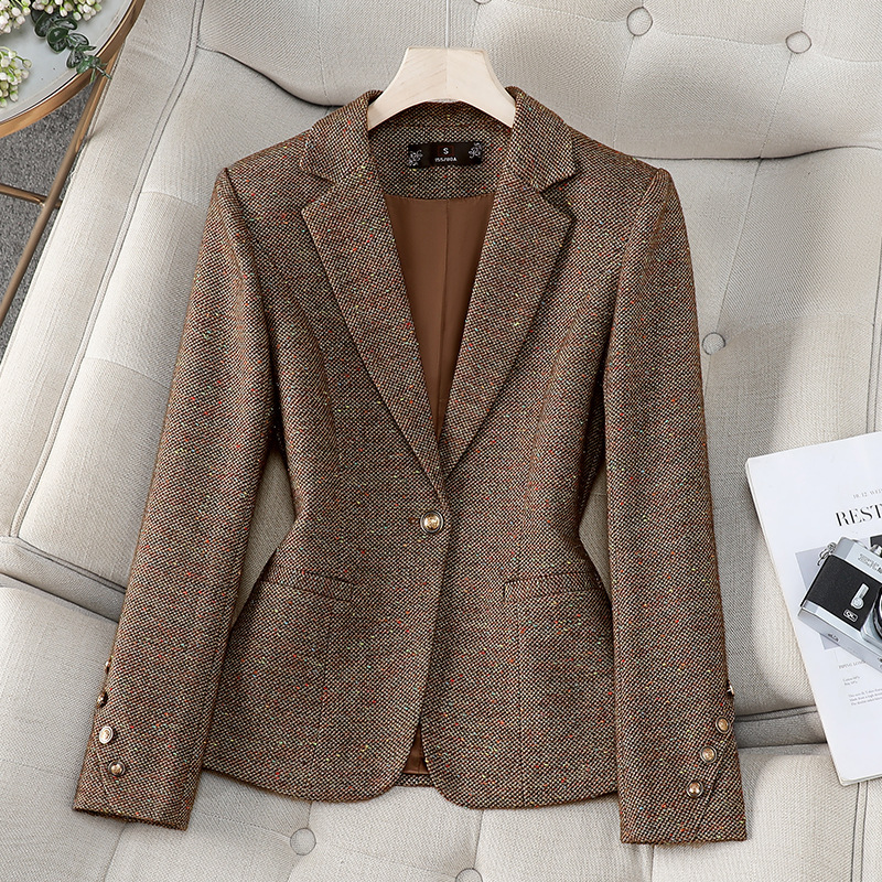 オフィスレディースブレザー女性ジャケット長袖シングルボタン女 - Women'S Formal Wear Jackets のレビューと価格