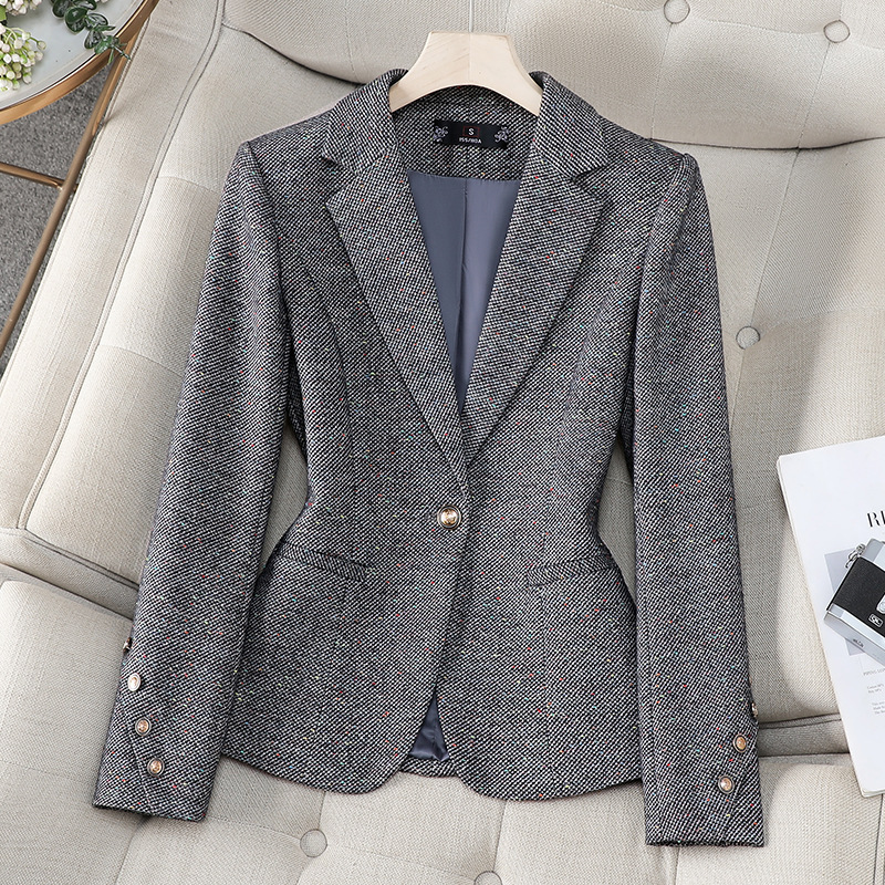 オフィスレディースブレザー女性ジャケット長袖シングルボタン女 - Women'S Formal Wear Jackets のレビューと価格
