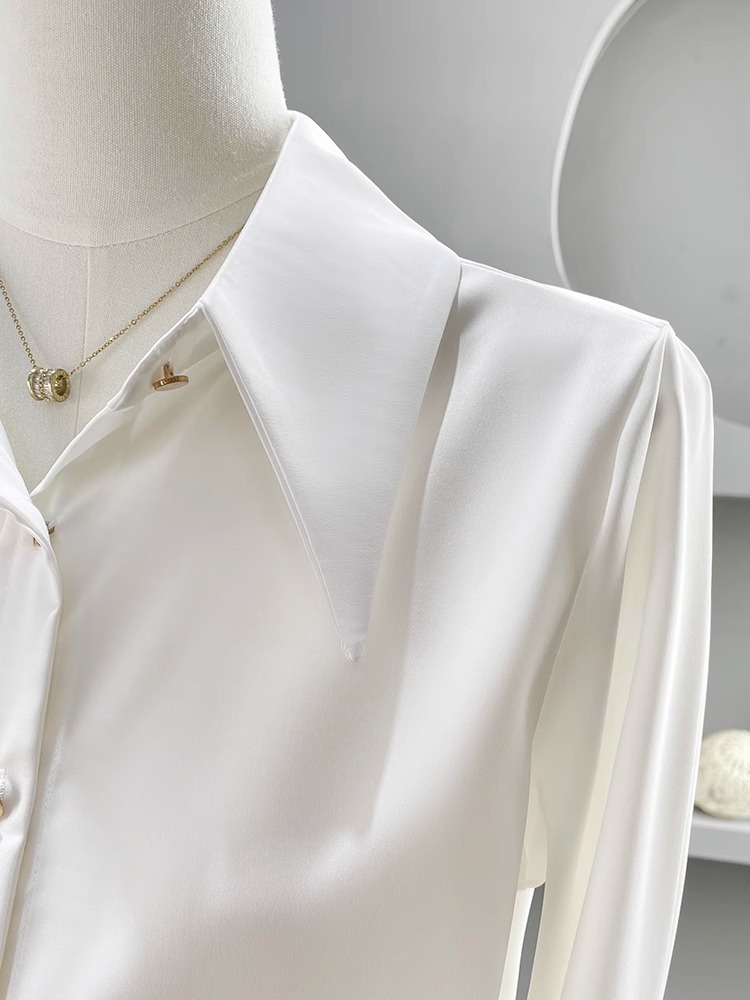 長袖シャツ レディース シフォンブラウス スリムフィット レ - Women Formal Wear Korean のレビューと価格