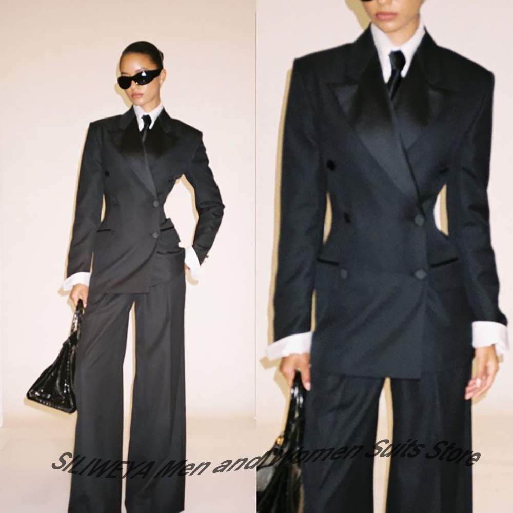 プロフェッショナルな女性のための黒のダブルブレストスーツ、ス - Women'S Formal Wear Jackets のレビューと価格