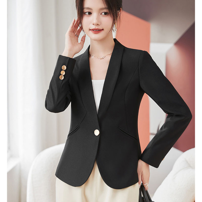 女性用長袖ブレザー,フォーマルジャケット,アウター,作業服, - Women Formal Wear With Black Blazer のレビューと価格