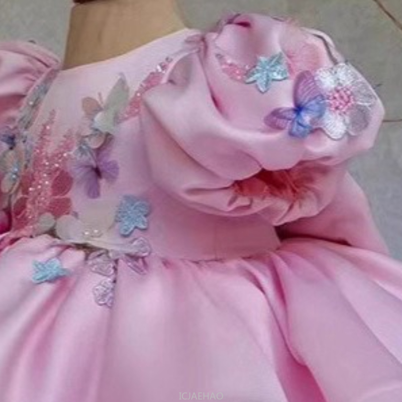 新生児 サテン ドレス バブルスリーブ プリンセス 1歳 誕 - Women'S Formal Wear For Girls のレビューと価格