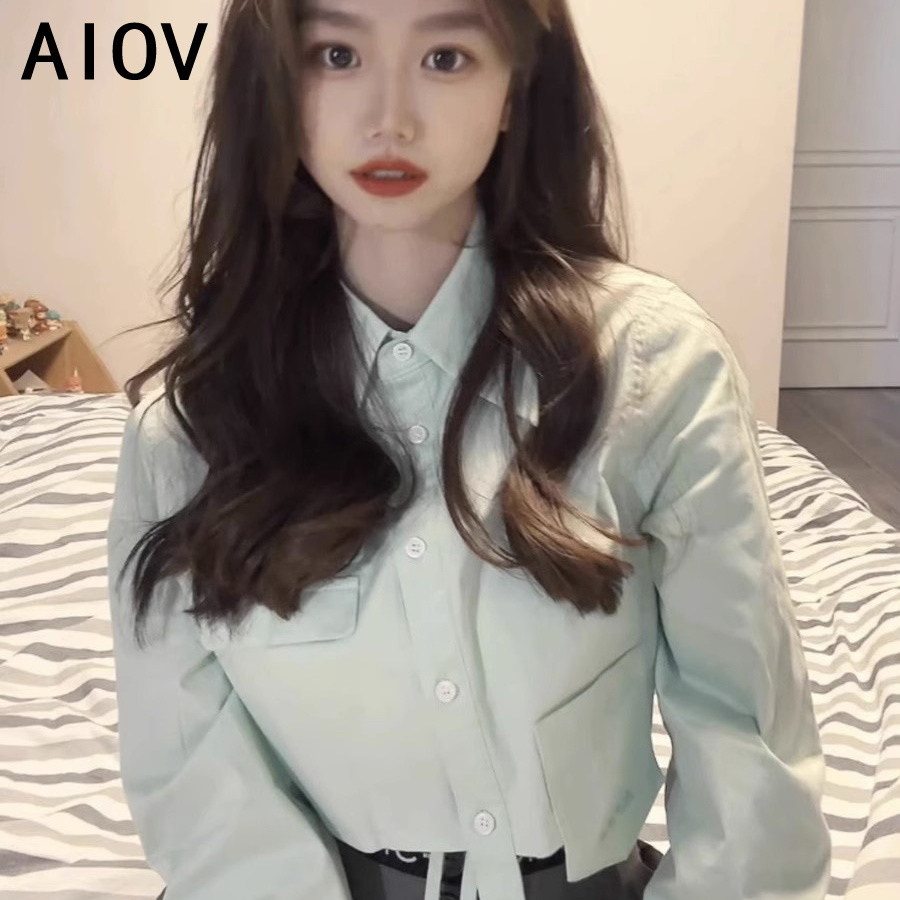 長袖シャツレディースストライプフリルボタンダウントップス甘い - Women Formal Wear Korean のレビューと価格