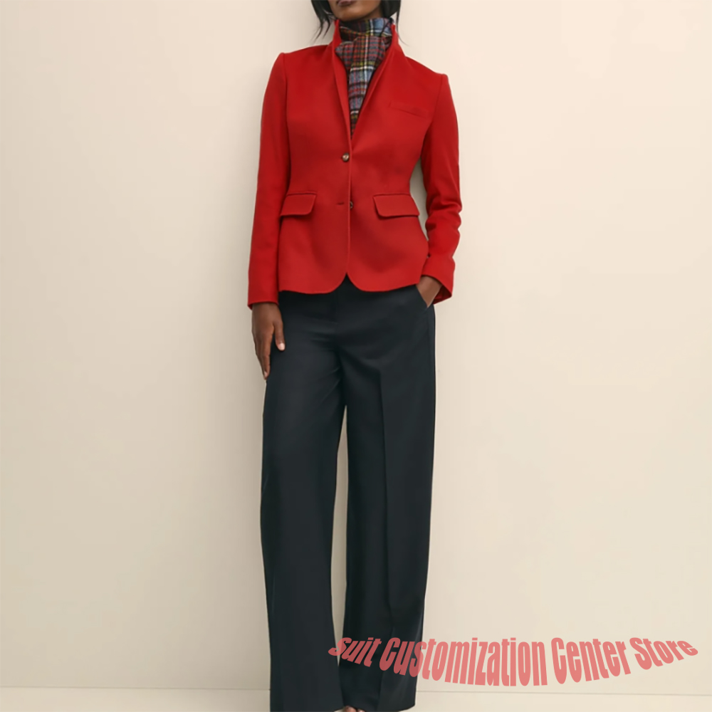 レディース ネイビー ウール服 シングルブレスト ツーピース - Women'S Formal Wear Jackets のレビューと価格