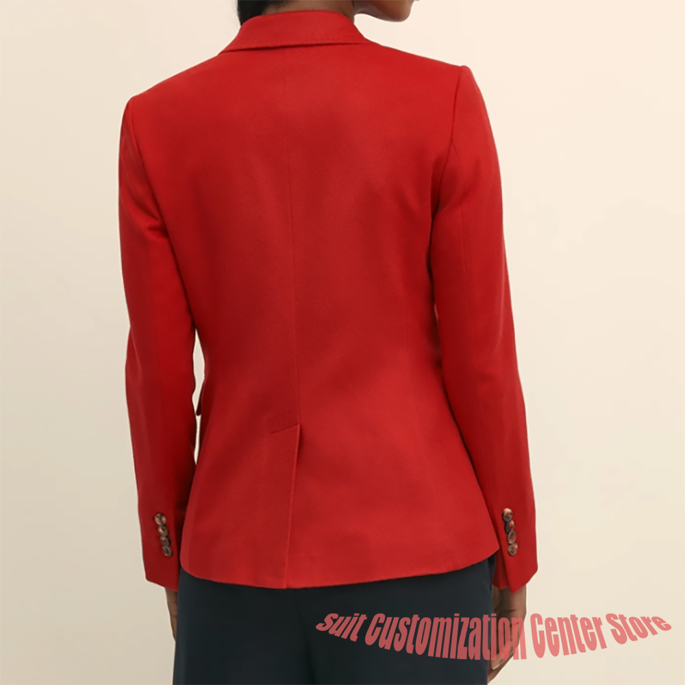 レディース ネイビー ウール服 シングルブレスト ツーピース - Women'S Formal Wear Jackets のレビューと価格
