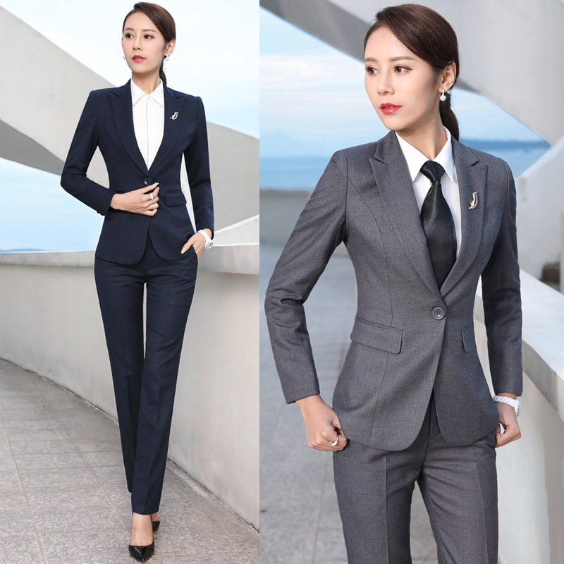 春と秋韓国語バージョンビジネス着用スリムスーツ長袖無地スーツ - Women Formal Wear Korean のレビューと価格