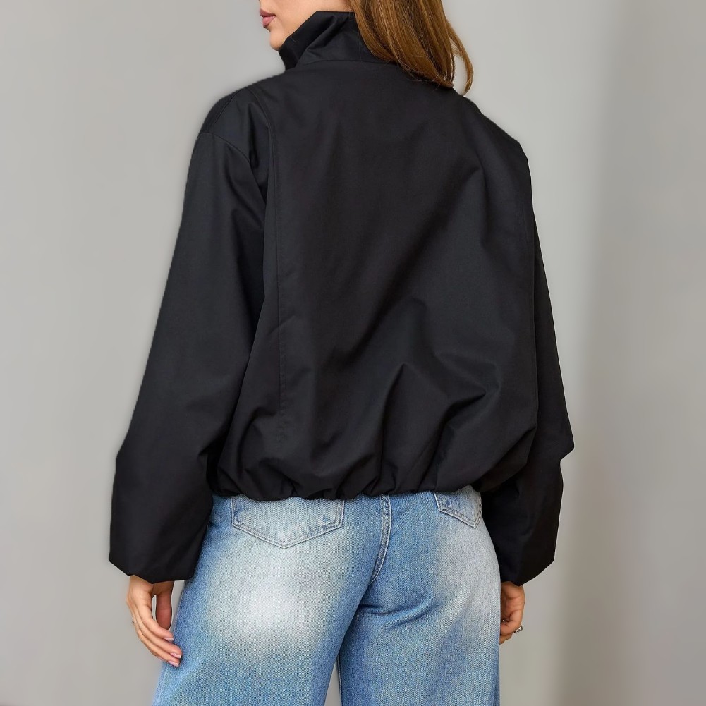レディースカジュアルスタンドカラージャケット、ドロップショル - Women'S Formal Wear Jackets のレビューと価格