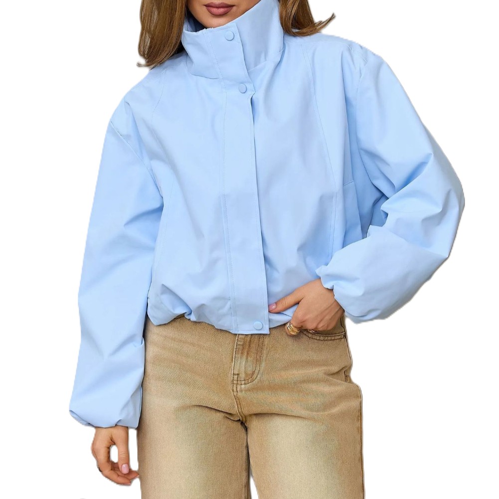 レディースカジュアルスタンドカラージャケット、ドロップショル - Women'S Formal Wear Jackets のレビューと価格