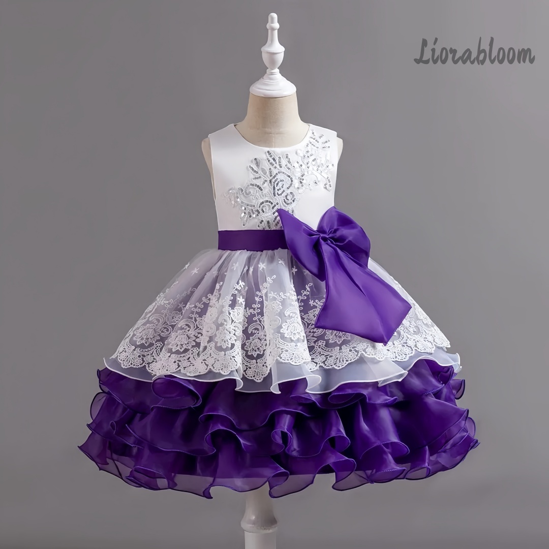 女の子用ドレス 大きなリボン付き ノースリーブフォーマルガウ - Women'S Formal Wear For Girls のレビューと価格