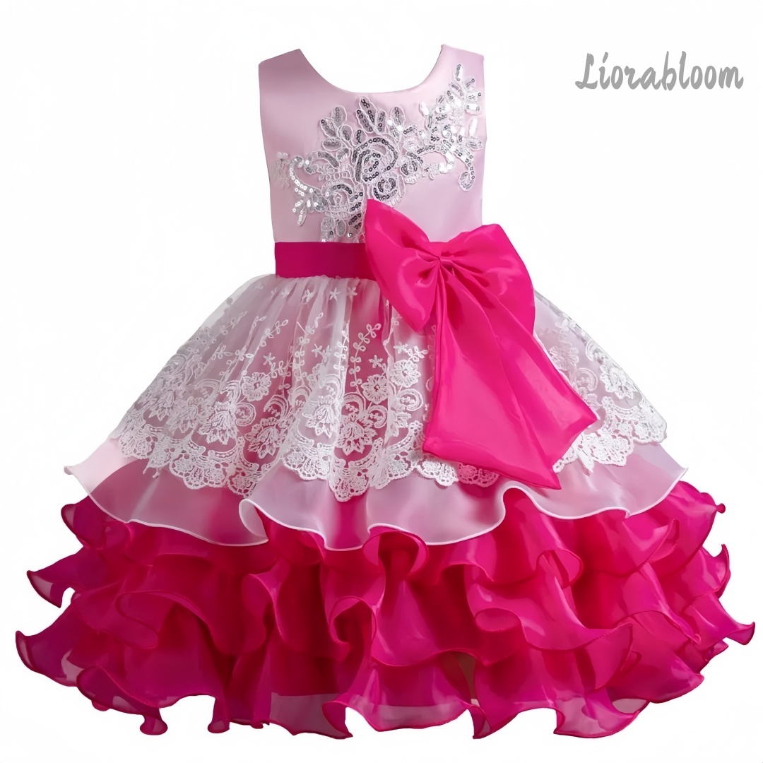 女の子用ドレス 大きなリボン付き ノースリーブフォーマルガウ - Women'S Formal Wear For Girls のレビューと価格