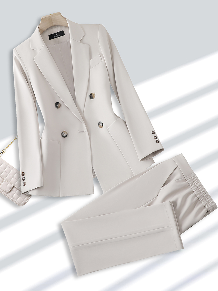 女性のためのブレザーとズボンのスーツ、オフィス、ビジネス、仕 - Women Formal Wear With Black Blazer のレビューと価格