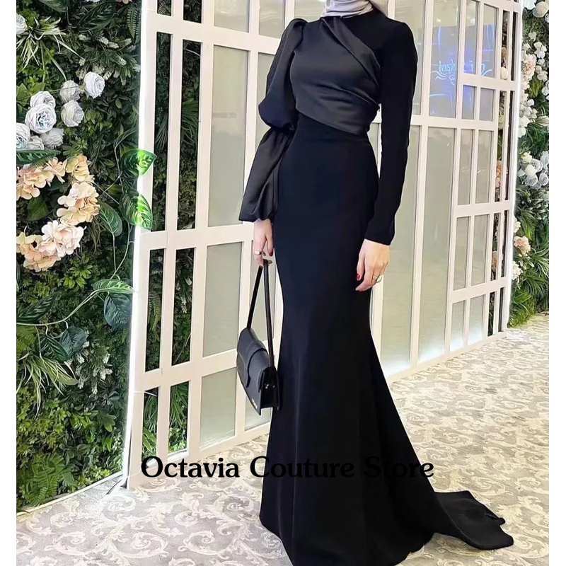 サウジアラビアの女性はイブニングパーティー用に黒のマーメイド - Women Formal Wear Dubai のレビューと価格