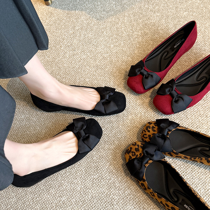 女性用マルチカラースエードバレエフラットシューズ、ボウディテ - Women Formal Wear Shoes のレビューと価格