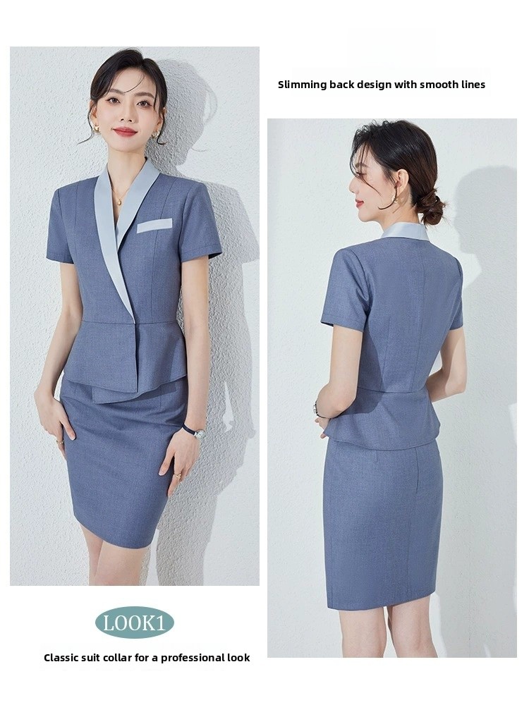 夏用薄手スーツセット女性用プロフェッショナルビューティーサロ - Women Formal Wear Shop のレビューと価格