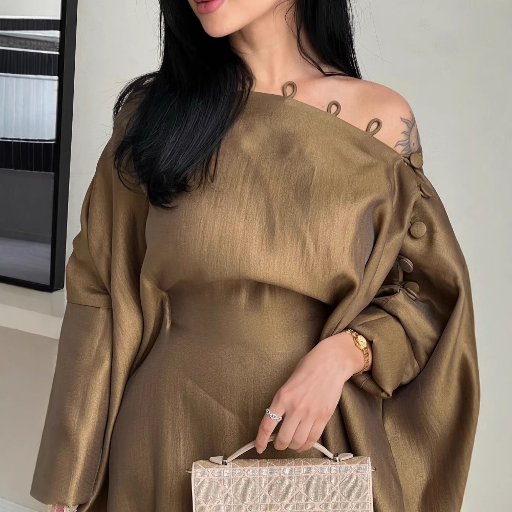 新作入荷 カフタン Aライン プロムガウン 上品 アラビアン - Women Formal Wear Dubai のレビューと価格