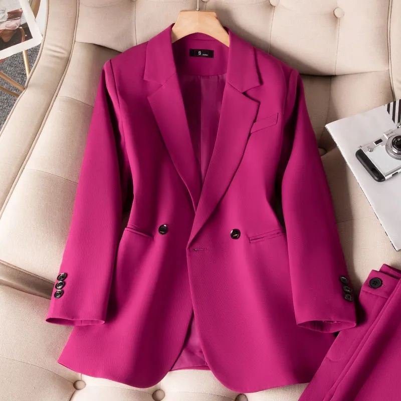 女性のためのフォーマルなブレザー,新しいピンクの黒の女性の長 - Women'S Formal Wear Jackets のレビューと価格